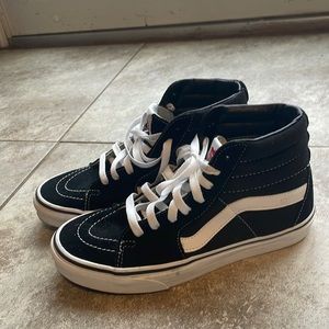 Vans Sk8-hi Shoe Black White Womens 7.5 Men’s 6